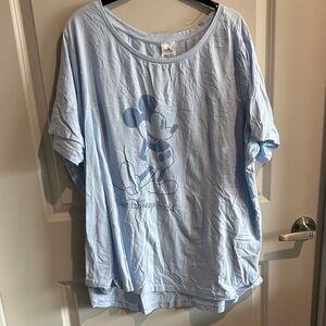 Disney Sky Blue Mickey Mouse Women's Short Sleeve Tee